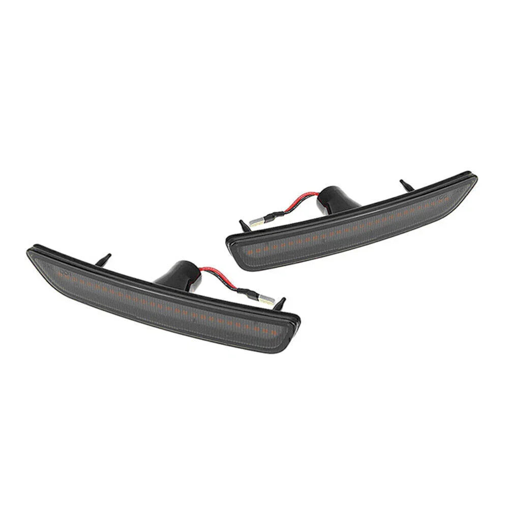 Yellow LED Front Black Side Marker Lights for Ford Mustang (2010-2014)