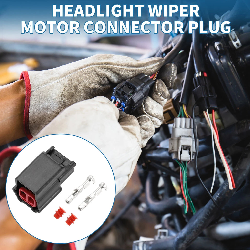 2 Pin Headlight Wiper Motor Connector Plug for Toyota Lexus 