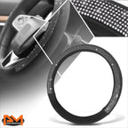 Steering Wheel Cover for Universal Fit (14.5-15" Diameter) Synthetic Leather Black Diamond