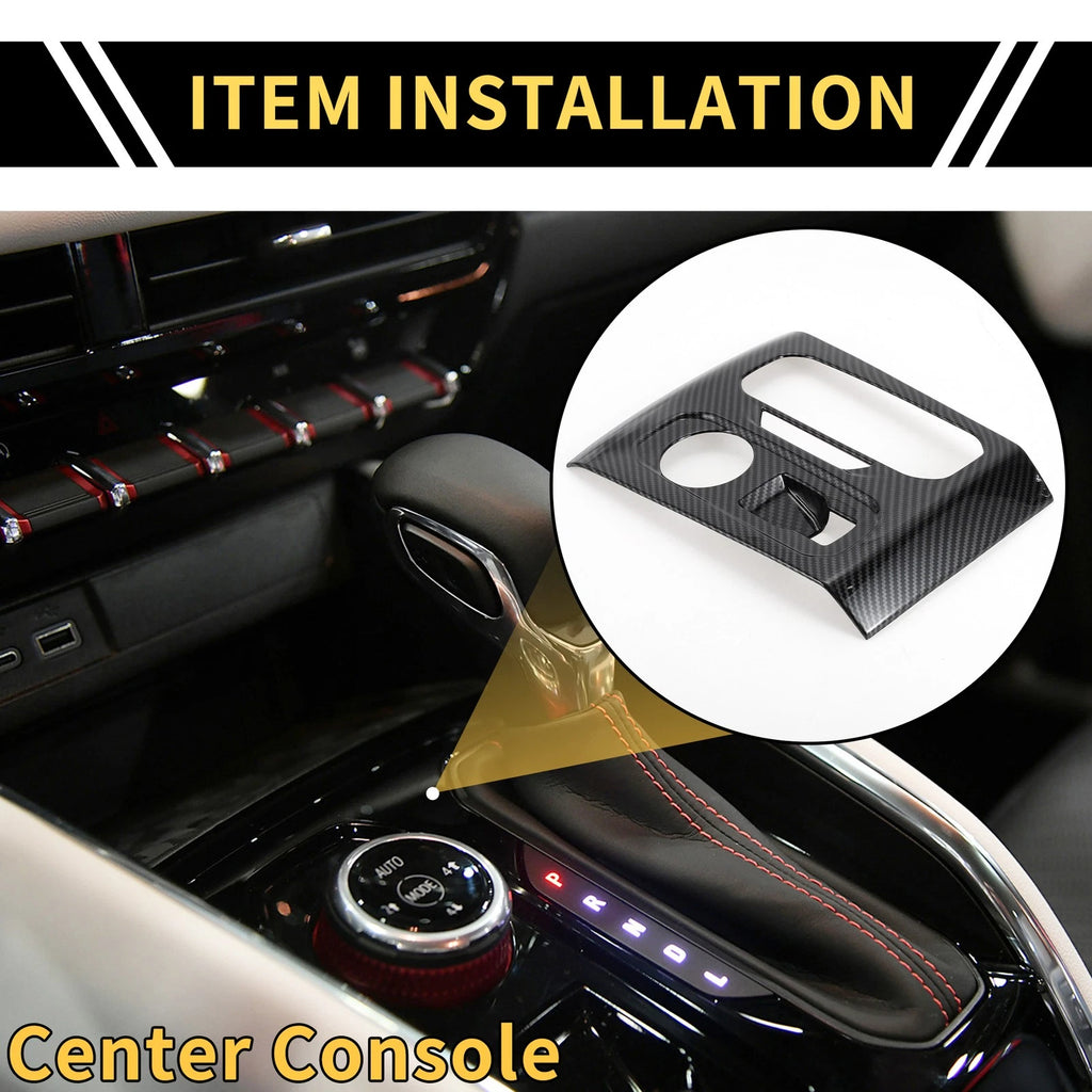 Console Gear Shift Frame Cover for Chevy Colorado (2023–2024) Carbon Fiber