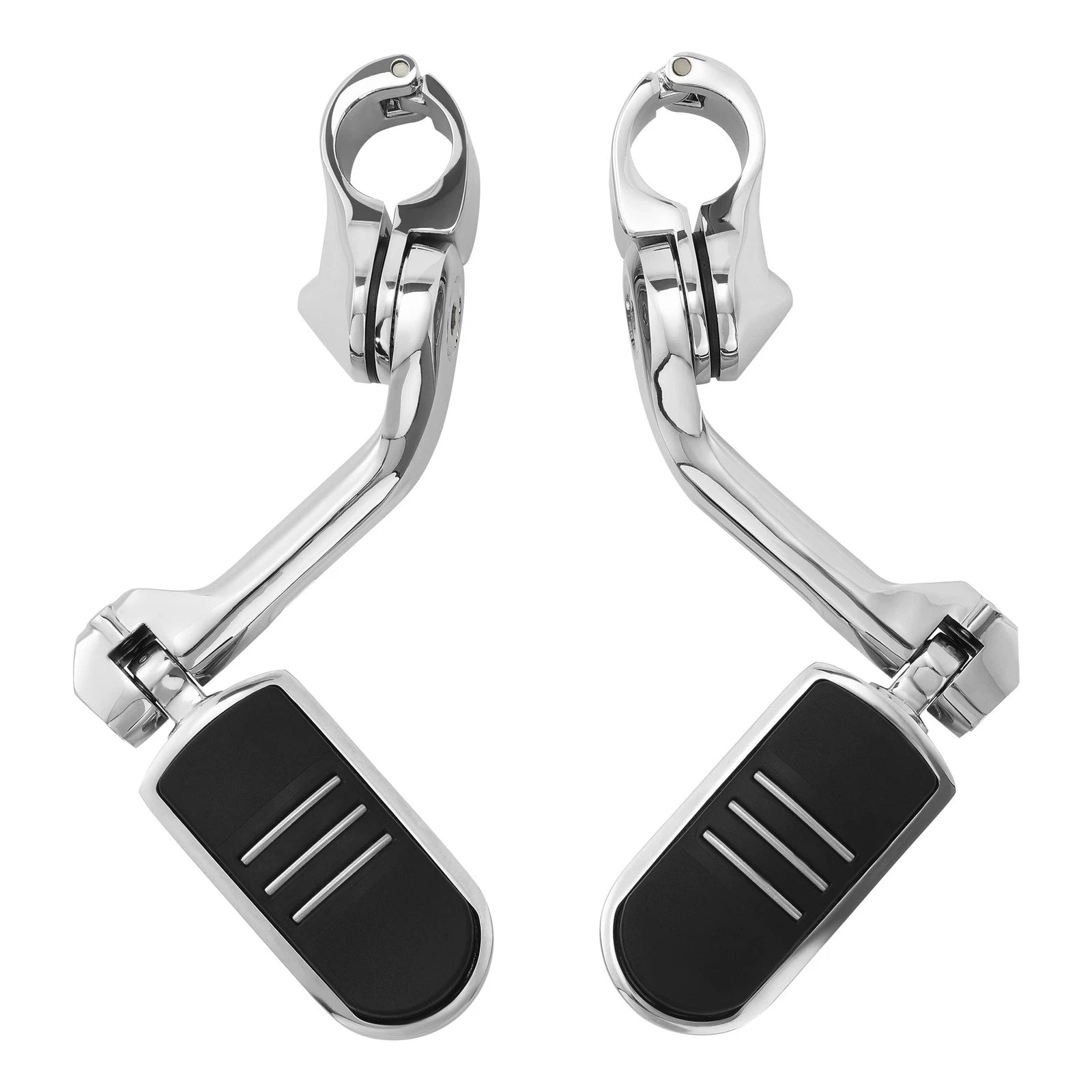 Chrome Pegstreamliner Long Angled Highway Guard Foot Pegs for Harley