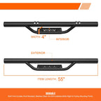 3" Tubing Side Step Nerf Bar Running Board for Silverado/Sierra (2007–2019)