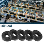Set of 5 Oil Seal Rotary Shaft Seal NBR Rubber 12x25x8mm