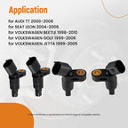 Set of 4 ABS Wheel Speed Sensors for VW Beetle, Golf, Jetta