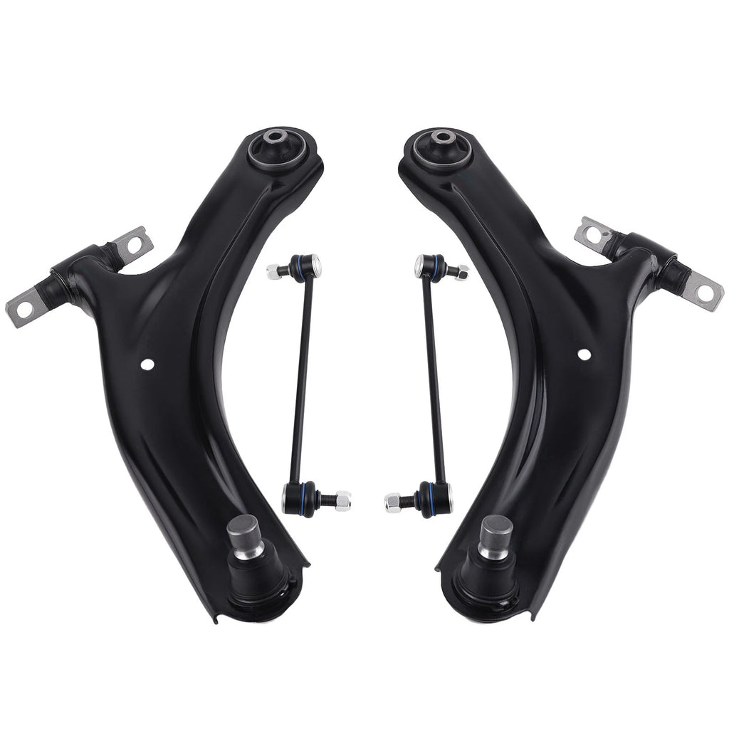 Set of 4 Front Suspension Lower Control Arms with Ball Joints for Nissan Rogue (2008–2013)