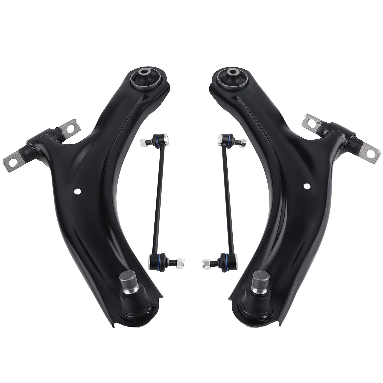 Set of 4 Front Suspension Lower Control Arms with Ball Joints for Nissan Rogue (2008–2013)