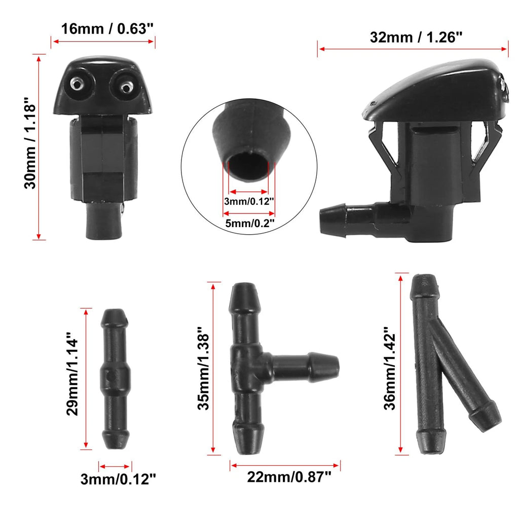 Front Windshield Washer Nozzles Kit 85381-44010 for Toyota Sienna Tacoma (2004–2010)
