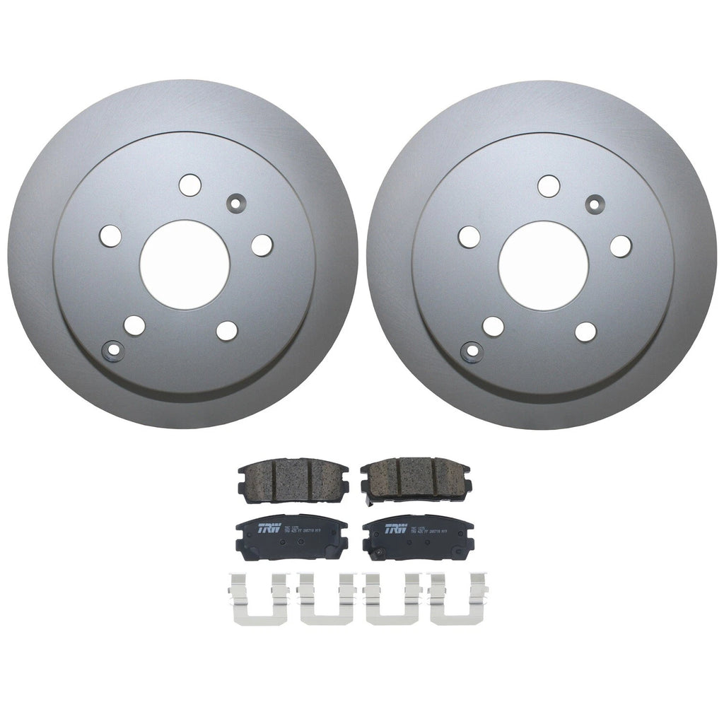 Rear Brake Kit 303mm Rotors & TRW Pro Ceramic Pads for Chevy Equinox GMC Terrain (2010–2017)