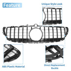 Front Upper Bumper Grille for Mercedes-Benz CLS400 (2015–2018) Black