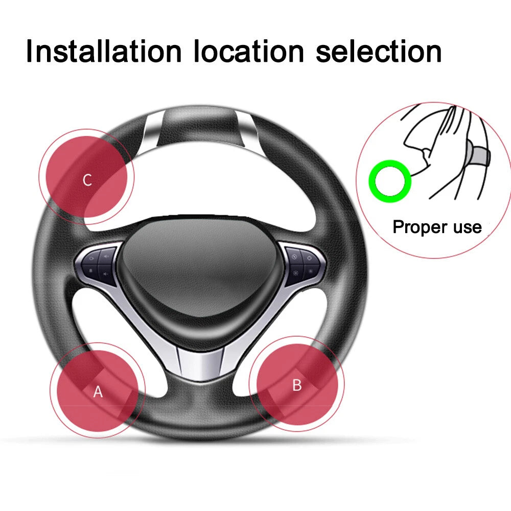 Silver Skull Steering Wheel Spinner Knob for Cars