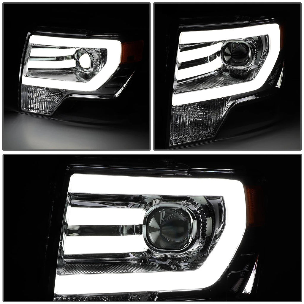LED DRL Smoked Amber Signal Projector Headlight for Ford F150 (2009–2014)