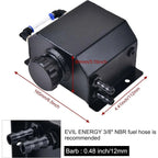 Black Aluminum Radiator Coolant Overflow Bottle for