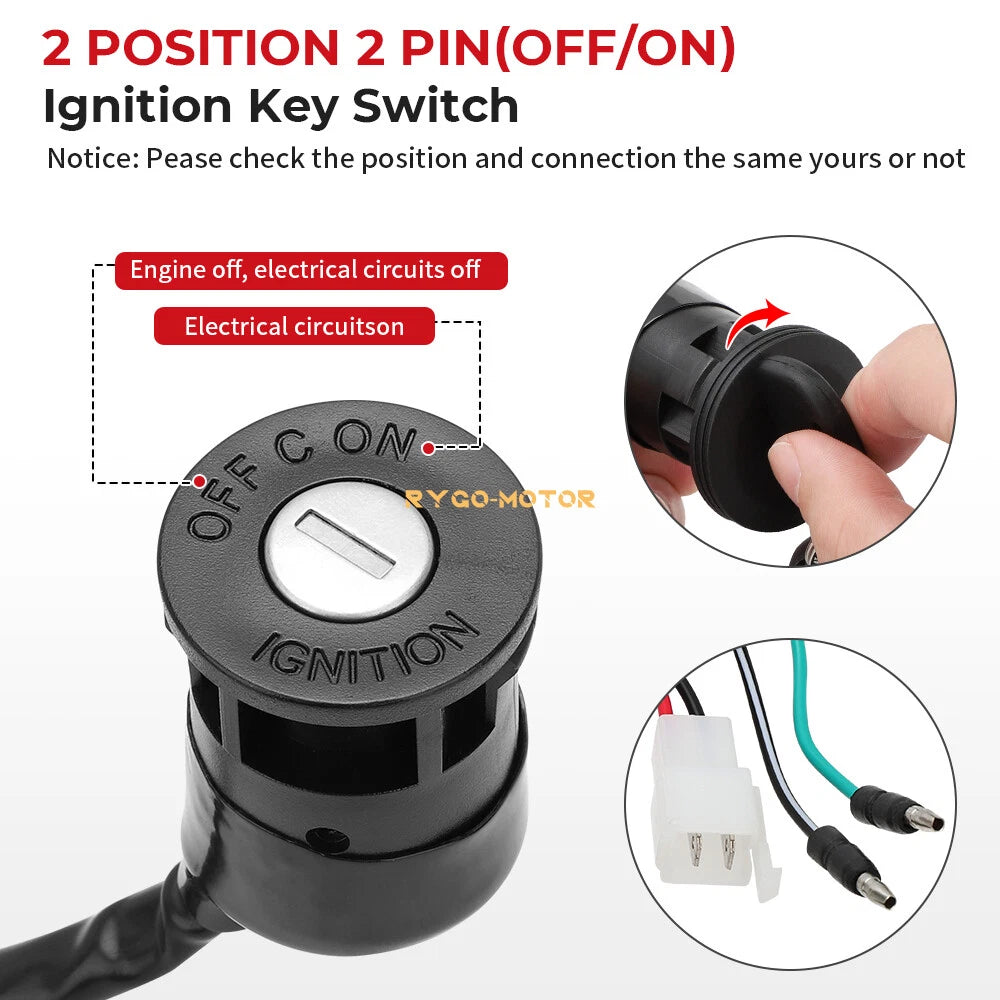 Ignition Switch Key for Honda ATC250ES (1985–1987) 35100-HA0-027