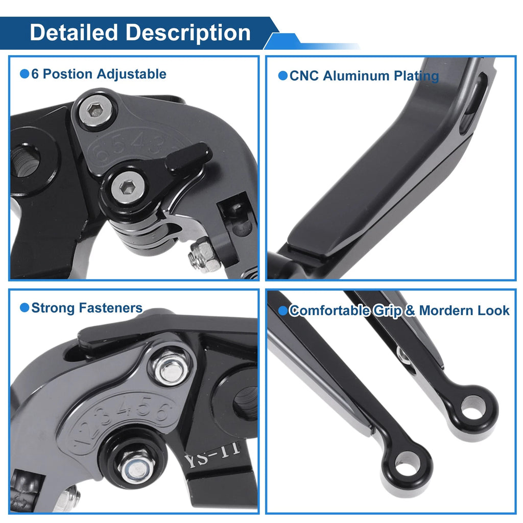 Adjustable Brake Clutch Lever for Honda X11 (1999–2002) Titanium Black