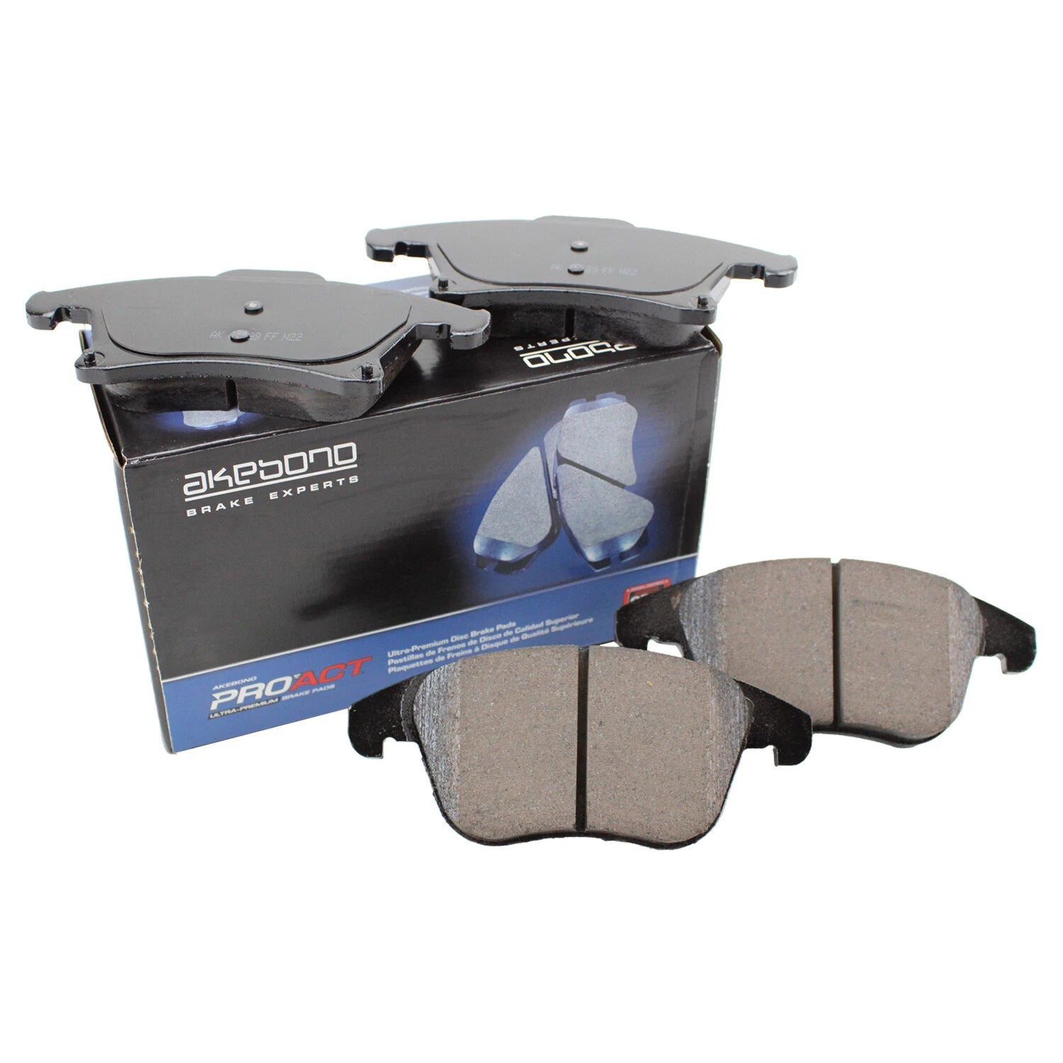 Set of 4 Akebono ProAct Ultra Front Ceramic Brake Pads for Ford Fusion Lincoln MKZ (2013–2020)