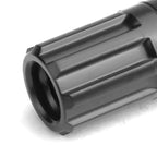 Set of 16 Steel Black Lug Nuts + Key M12x1.25 for Rims (Open-End)