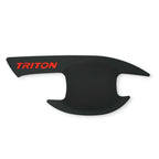 Matte Black  Door Handle Insert Bowl Trim for Mitsubishi Triton L200 (15-22)