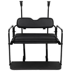 Rear Flip Seat Kit for Club Car Precedent (2004–Present) - Black Cushions