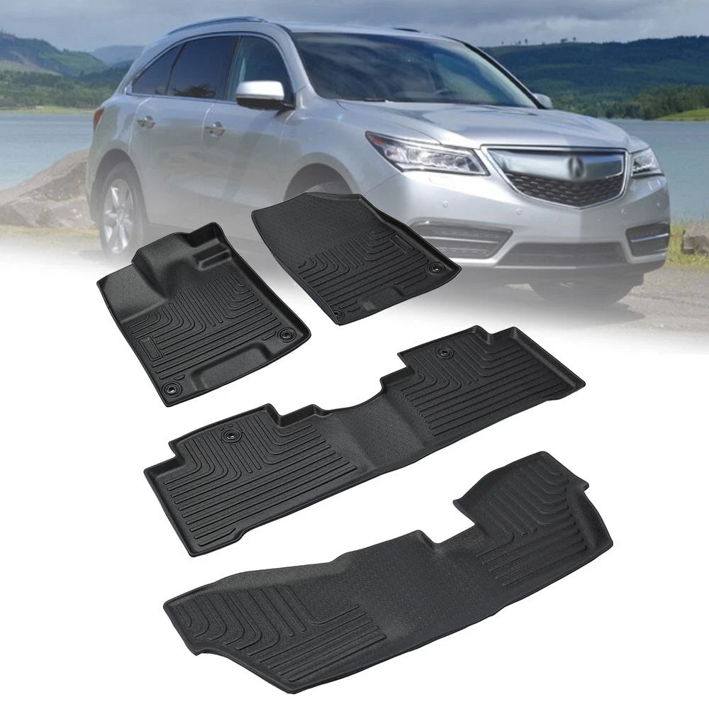 Set of 4 All Weather 3D Floor Mats Liners for Acura MDX (2014–2020)