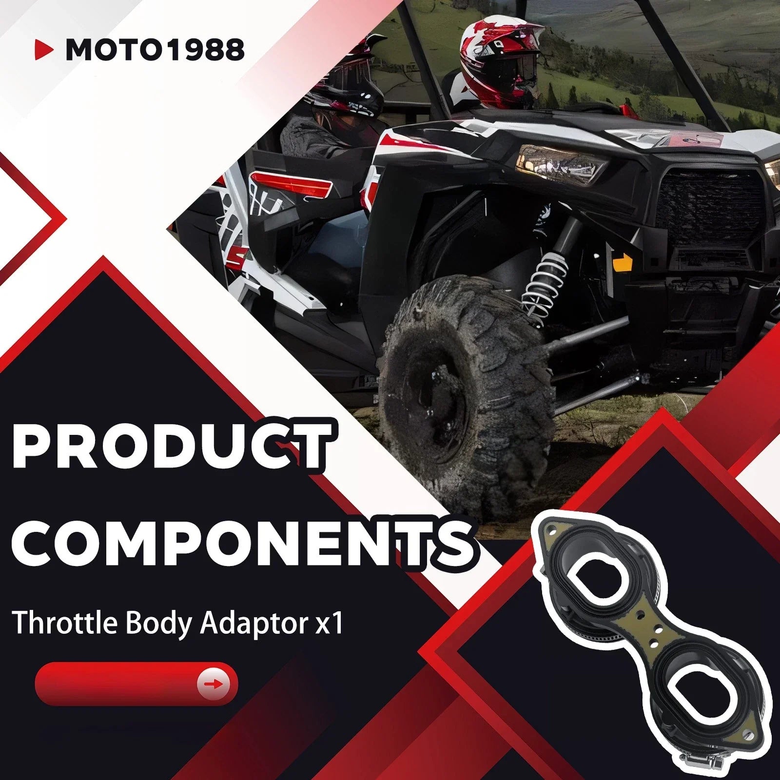 Throttle Body Adapter for Polaris RZR S4 1000 EPS (2019–2021)