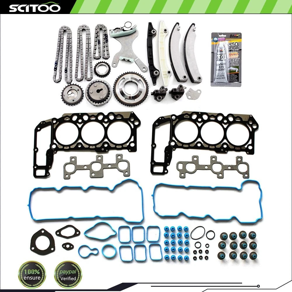 Head Gasket Set & Timing Chain Kit for Jeep Liberty 2005–2012 3.7L V6