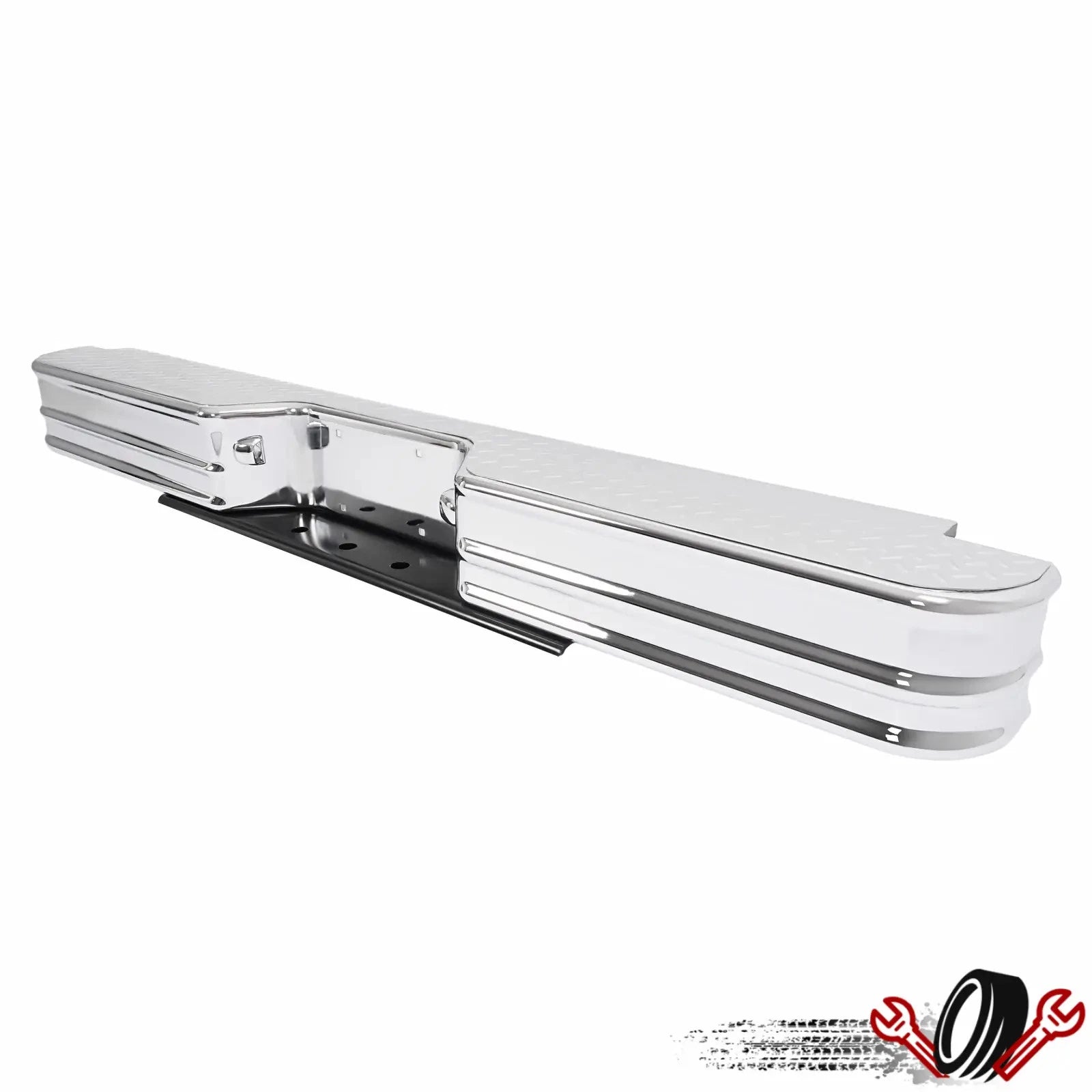 Chrome Steel Diamondstep Rear Step Bumper for Silverado 1500 (2007–2018)