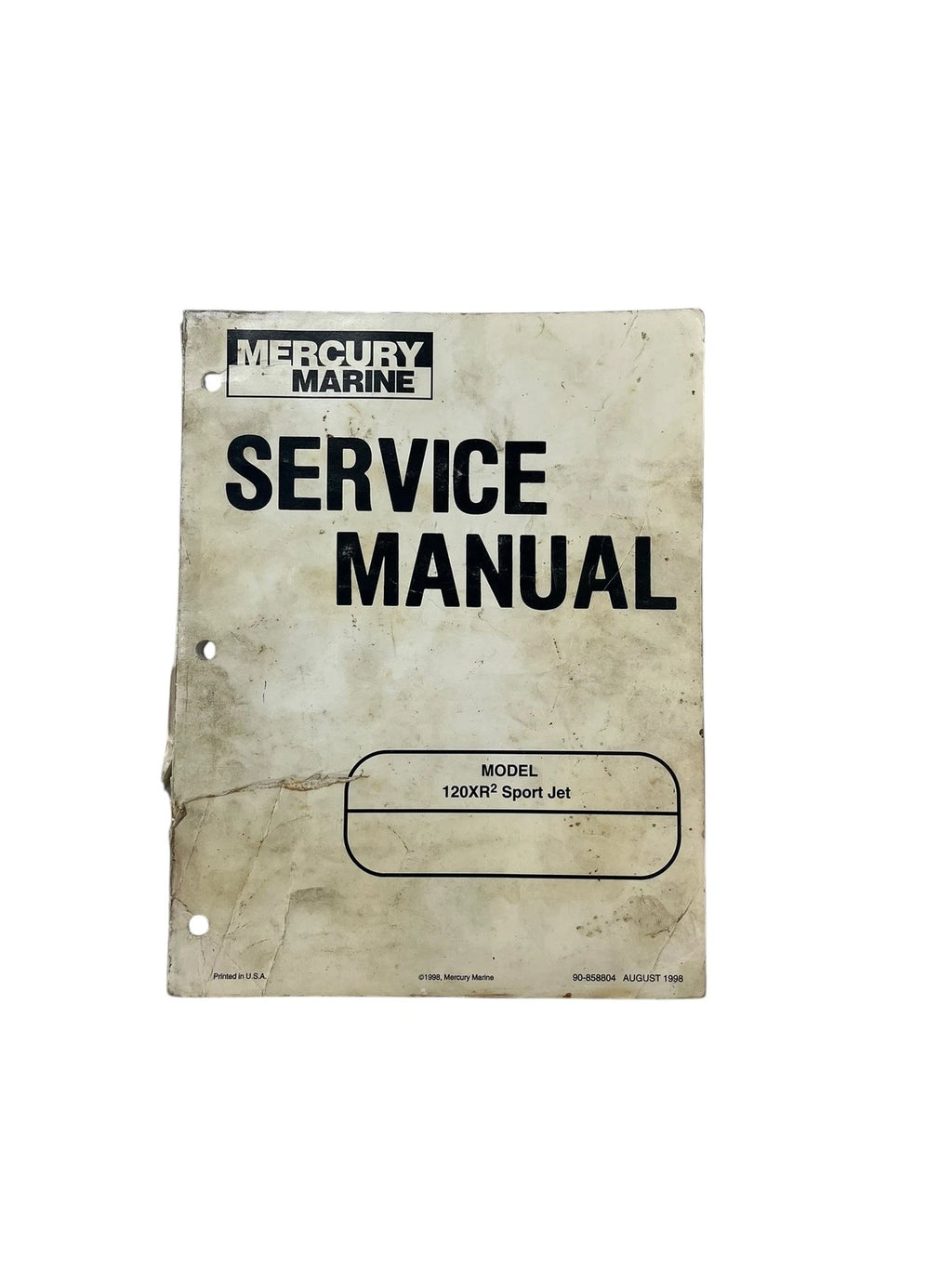 Service Manual for Mercury 120XR2 Sport Jet (90-858804)