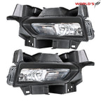 Set of 2 Chrome Fog Lights with Bezel and Harness for Nissan Versa (2020–2021)