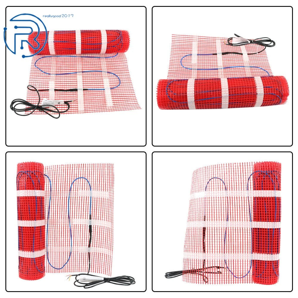 Electric Radiant Floor Heating Mat Kit for Tile (30 Sqft, 120V)