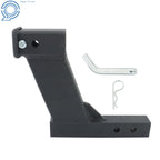2 Inch Black Receiver Hitch Adapter for Trucks (10 Inch Rise Drop)