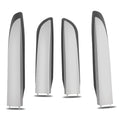 Set of 4 Roof Rail Retrofit Covers for Toyota RAV4 (2013–2018) ABS Black Silver Cap