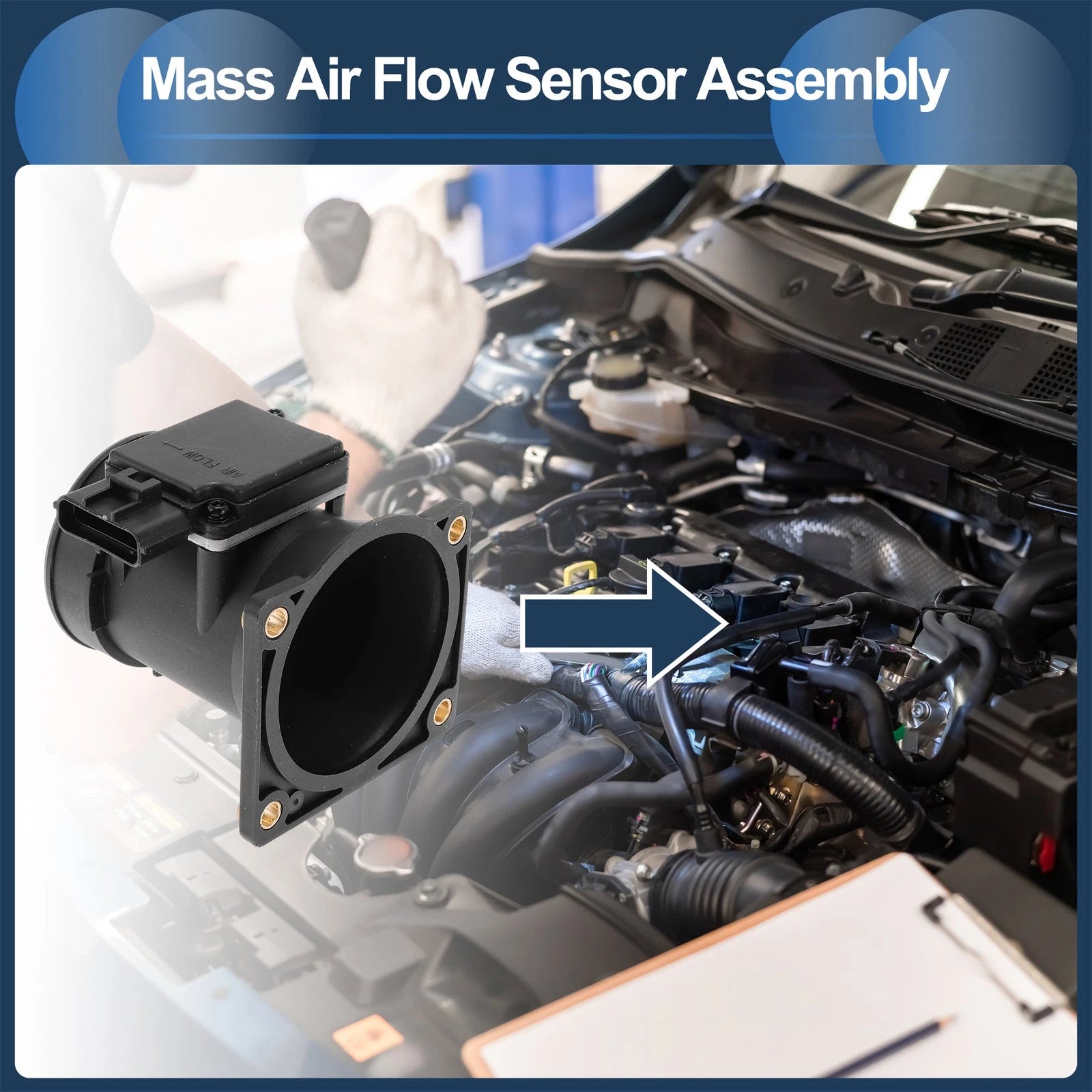 Mass Air Flow Sensor Assembly No.F72F12B579AA for Ford Windstar (1998)