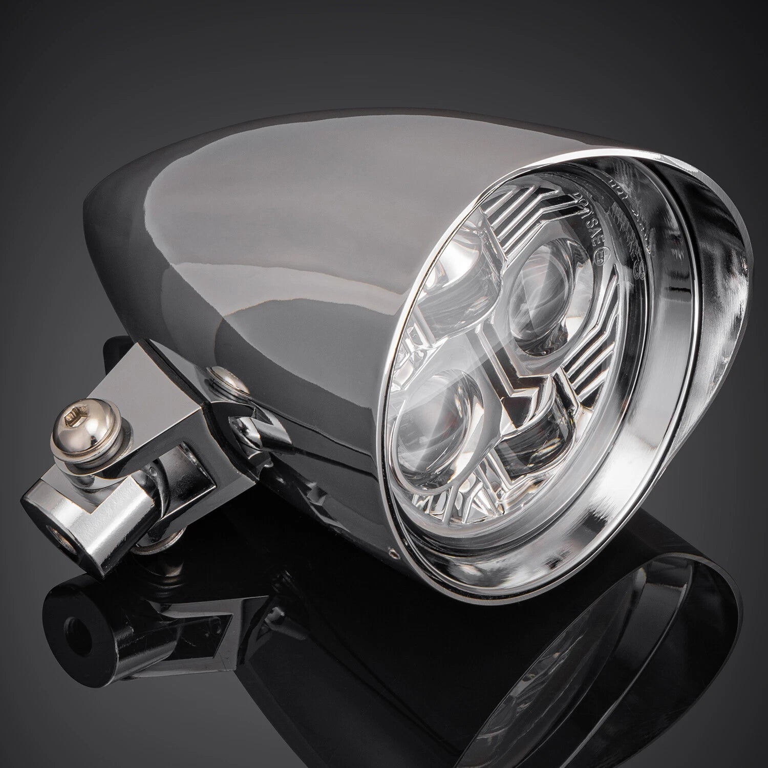 LED Chrome Bullet Headlight Lamp for Harley Bobber Chopper Dyna