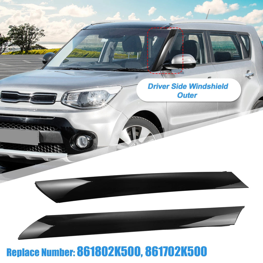 Pair Windshield A-Pillar Trim Panel for Kia Soul (2010–2013) 861802K500