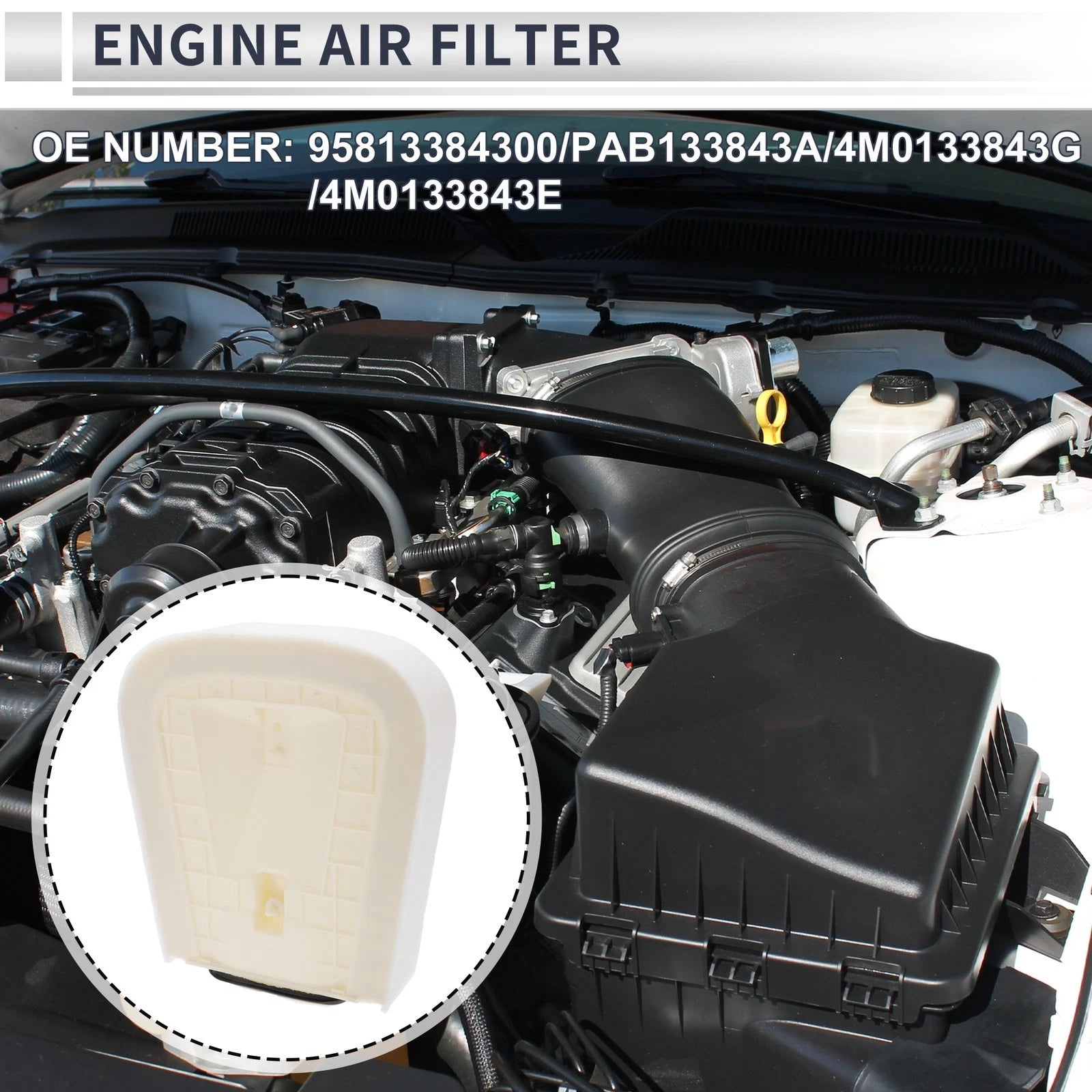 Car Engine Air Filter No. 95813384300, 4M0133843E for Audi Q7 (2020–2024)