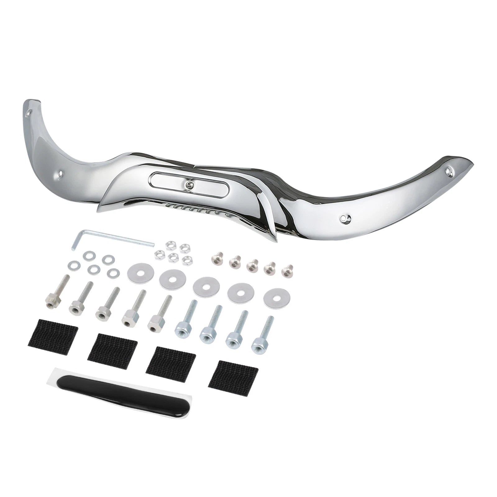 Chrome/Black Windshield Trim for Harley Touring CVO Road Glide (2004–2013)