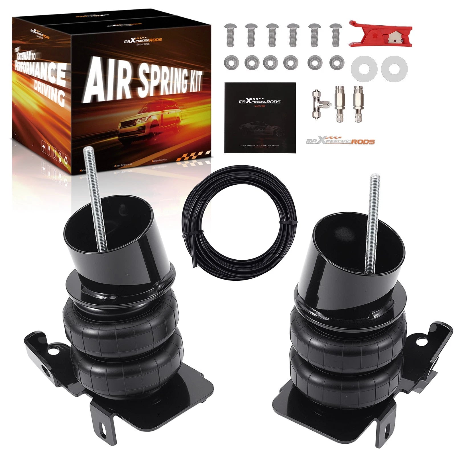2X Air Spring Bags Mounting Brackets for Chevy Impala Bel Air (1965–1970)