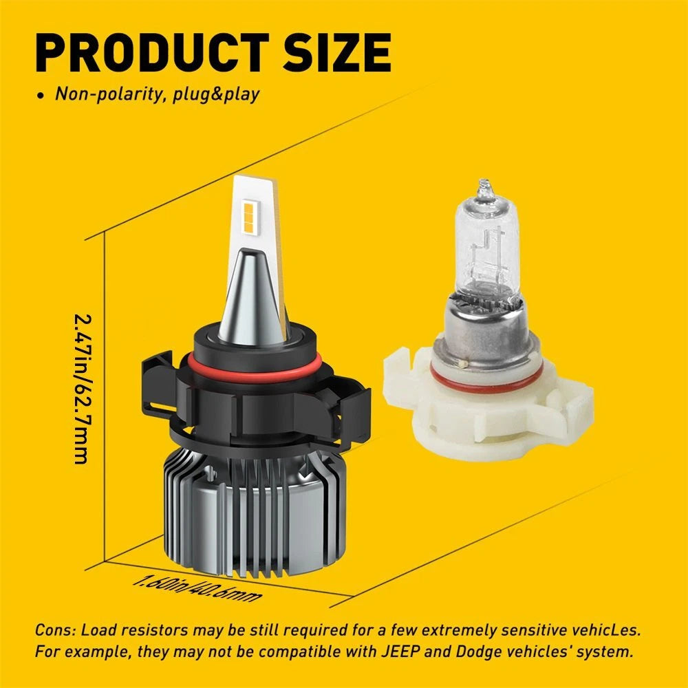 2X LED Daytime Running Light Bulbs for Make Model (YYYY–YYYY)
