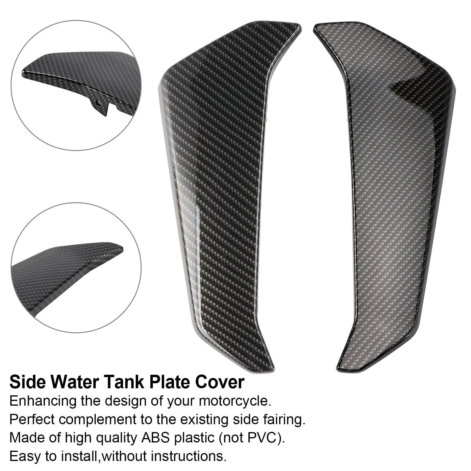 Carbon Side Water Tank Plate Cover for Yamaha MT-09 FZ09 (2017–2021)