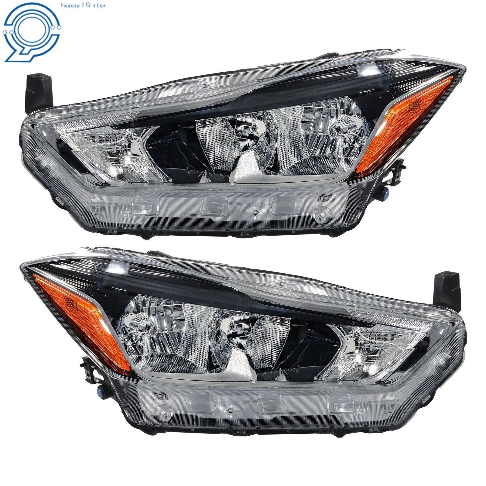 Set of 2 Halogen Headlights for Nissan Kicks S SV (2018-2020)