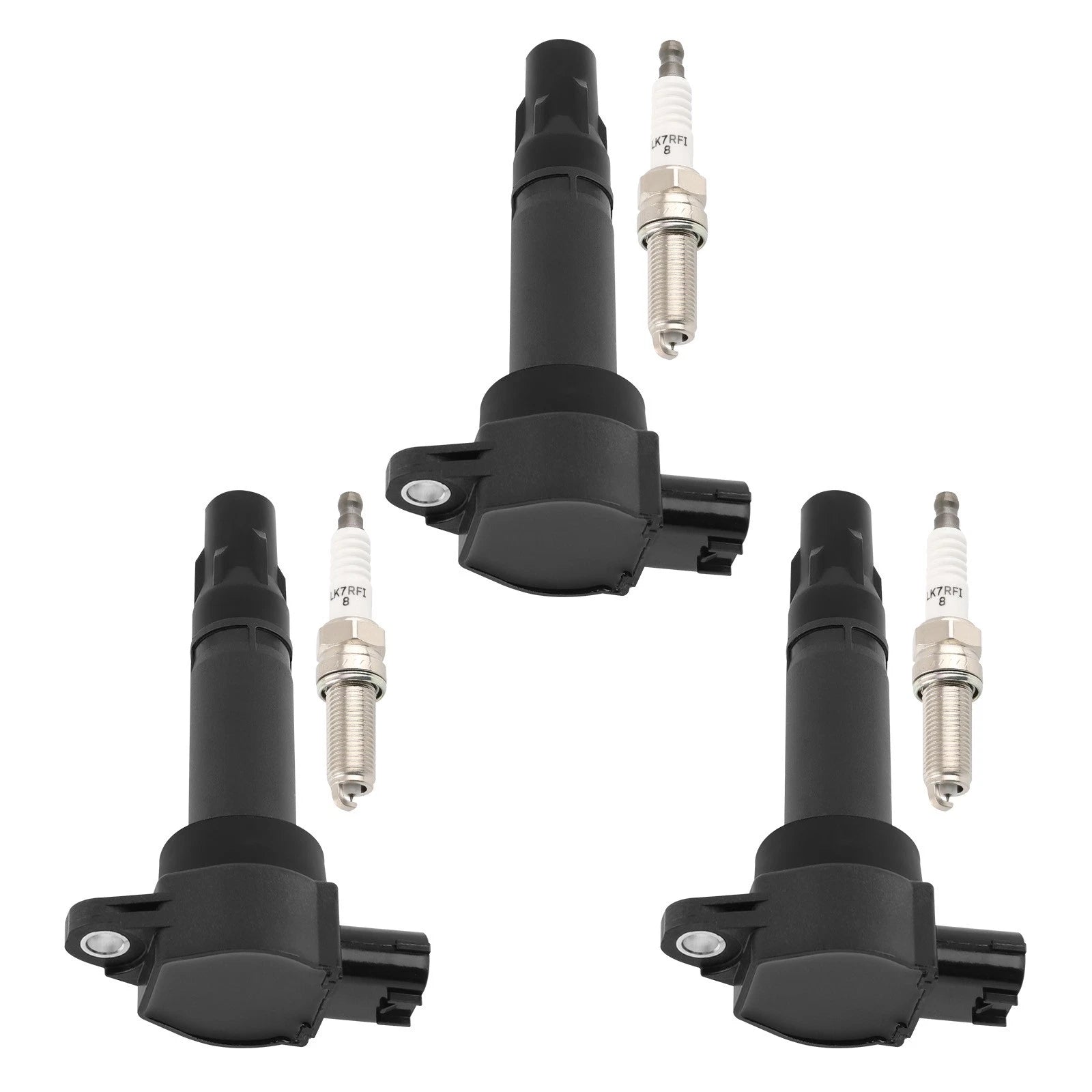 3X Ignition Coil & Spark Plug Pack for Smart Fortwo 1000CC L3 (2008–2015) UF681
