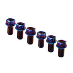 6pcs M6x30mm Titanium Torx Head Flange Screws for Bike Bicycle Motorcycle