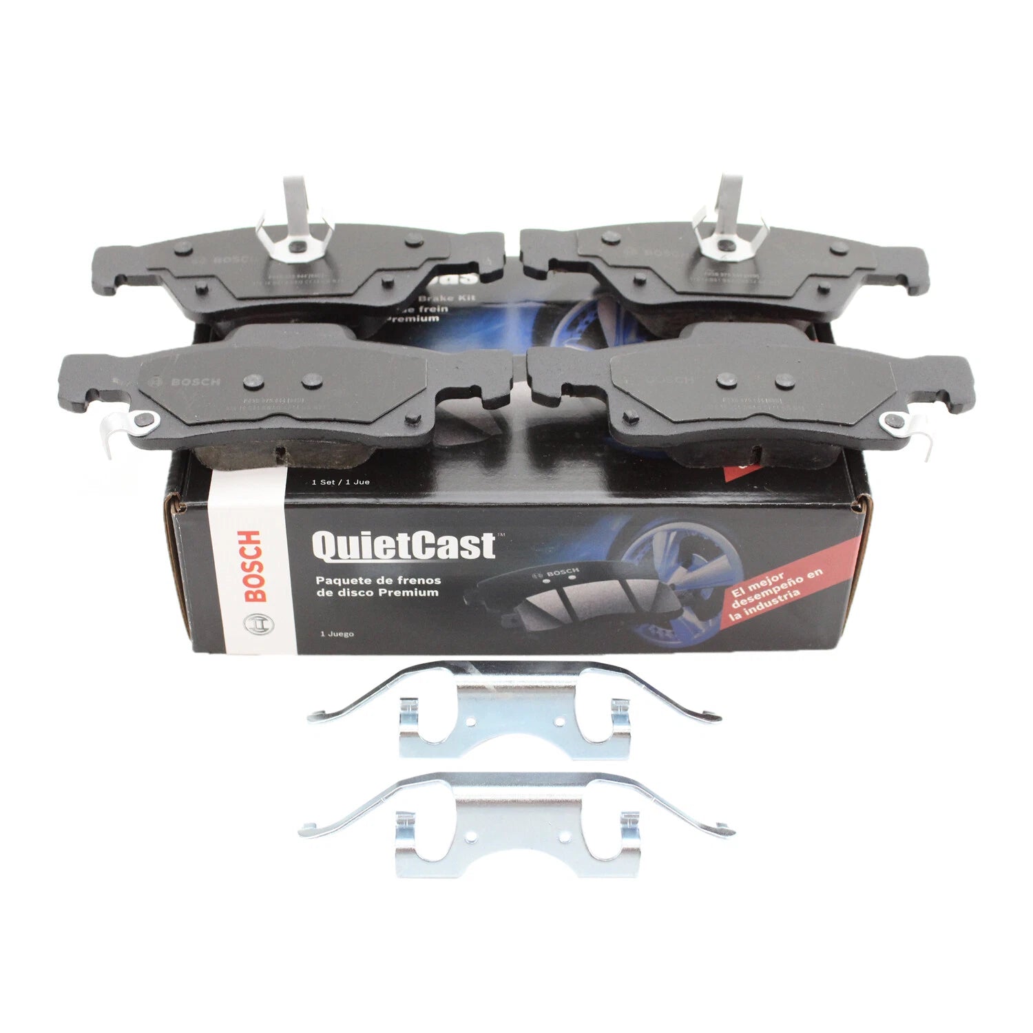 Set of 4 Bosch QuietCast Rear Ceramic Brake Pads for Durango Grand Cherokee (2011–2020)