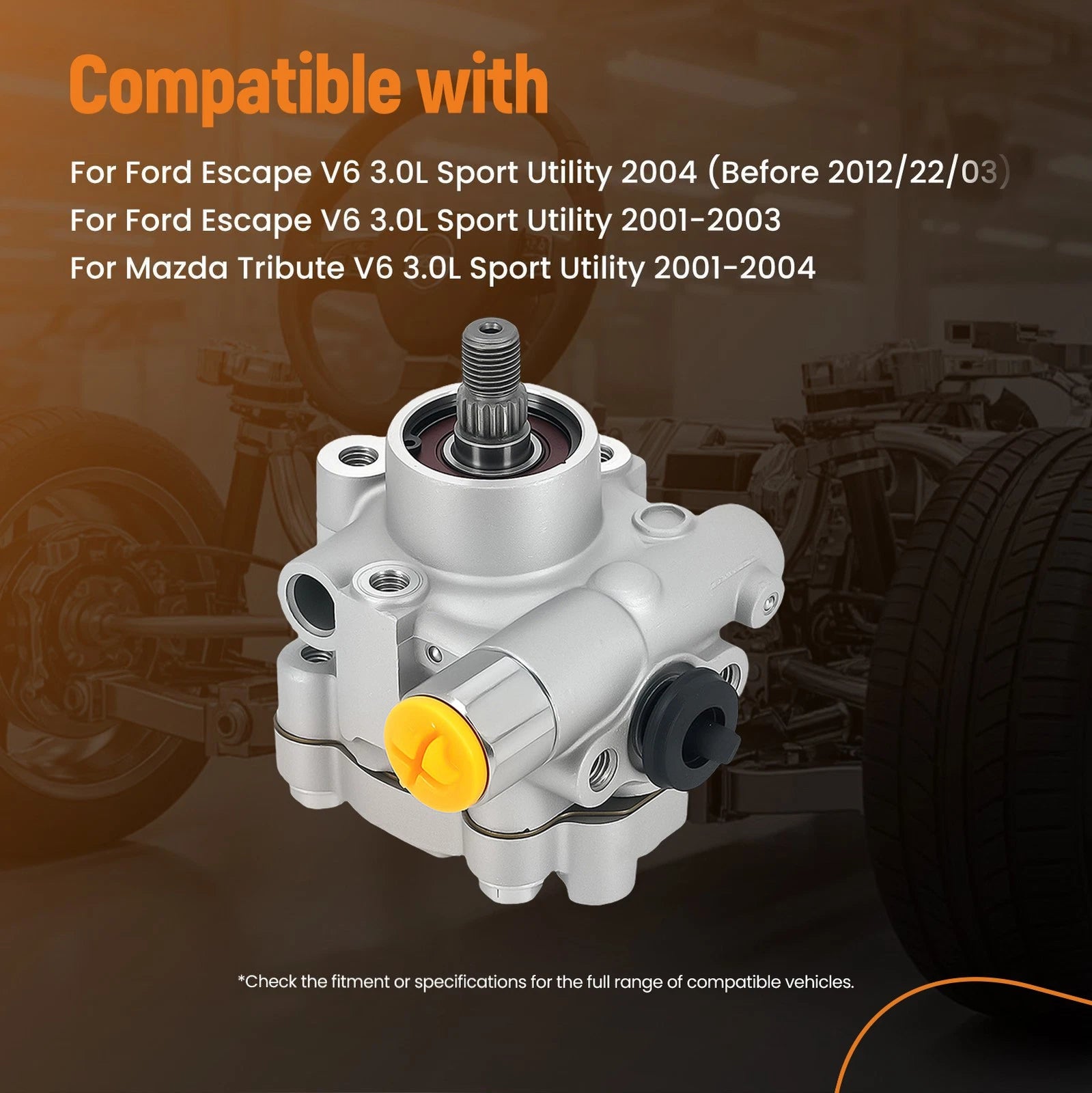 Power Steering Pump for Ford Escape Mazda Tribute V6 (2001–2004)