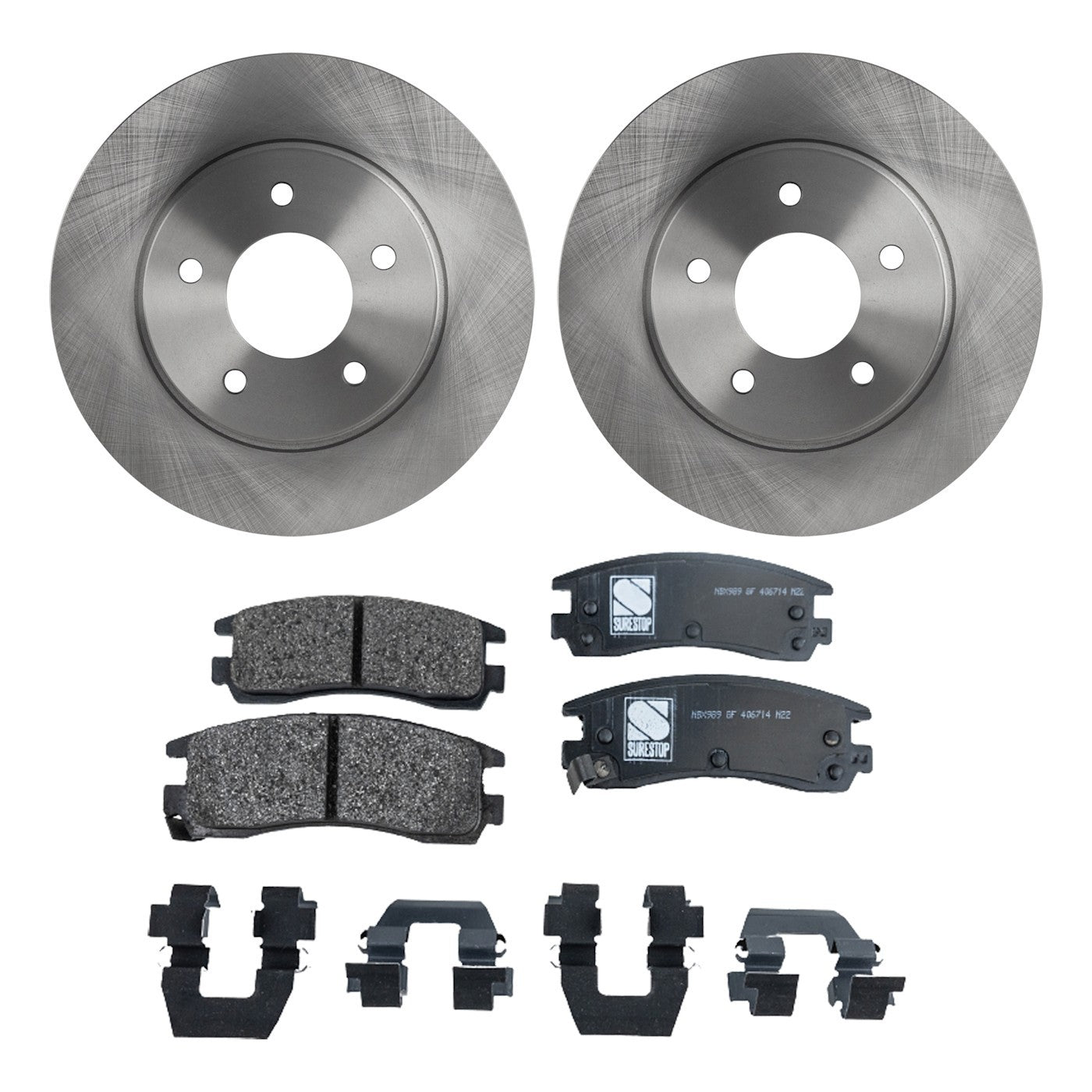 Rear Brake Disc Rotors and Pads Kit for Chevy Olds Cutlass Lumina