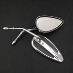 Chrome Groove Side Mirrors for Harley Softail Slim Fat Boy Heritage Breakout (2014–2023)