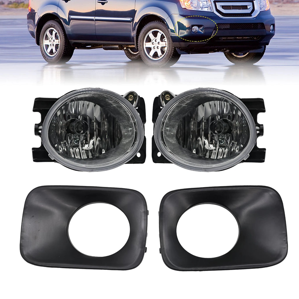 2X Fog Lights w/Fog Lamp Trim for Honda Pilot (2009–2011) 71107-SZA-A00ZZ