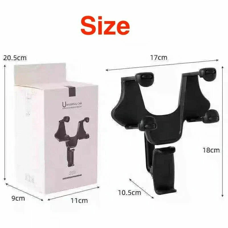 360�� Rotation Rear View Mirror Smartphone Holder for Car