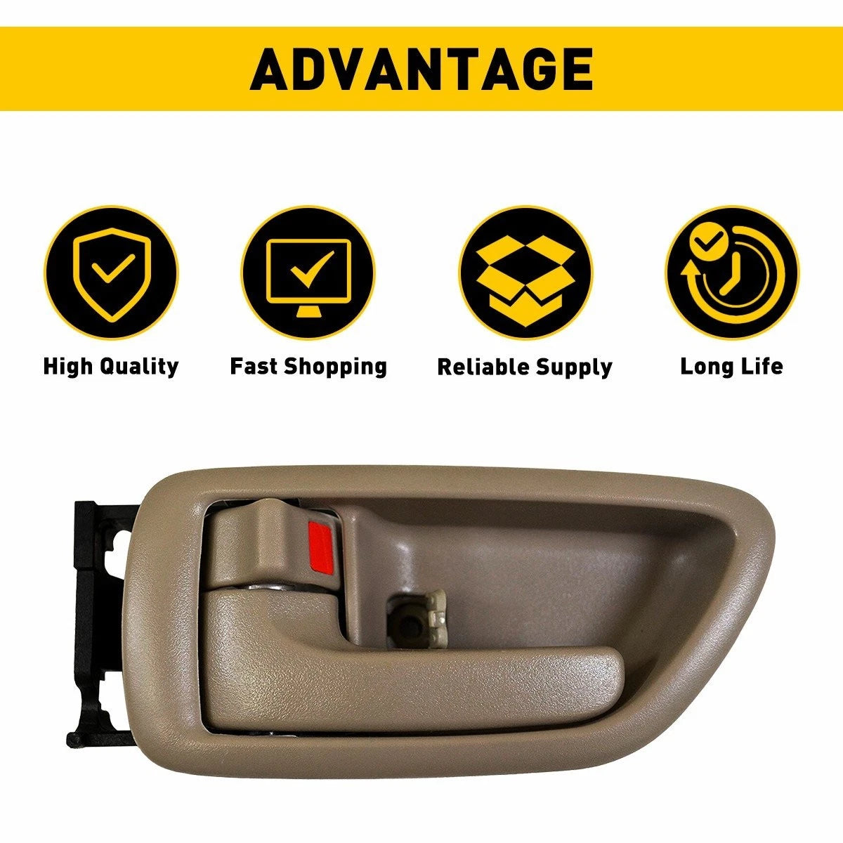 Set of 2 Inside Beige Tan Left Door Handles for Sequoia Tundra (2001â2007)