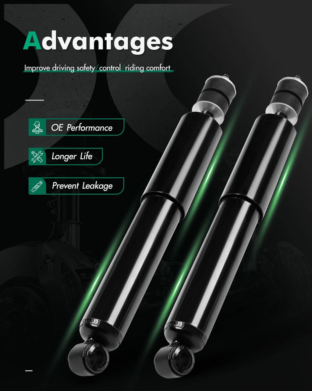 Shocks Struts Pair for Ford E-150 E-250 E-350 E-450 (1992–2016)
